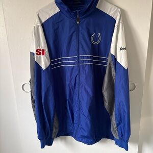 Indianapolis Colts Reebok Blue and White Windbreaker for Men